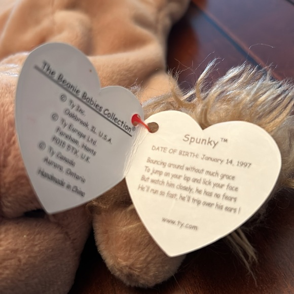 PRISTINE Spunky Beanie Baby born on January 14, 1997 - Picture 3 of 7